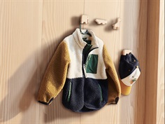 Liewood classic navy multi mix teddy fleece jacket Nolan